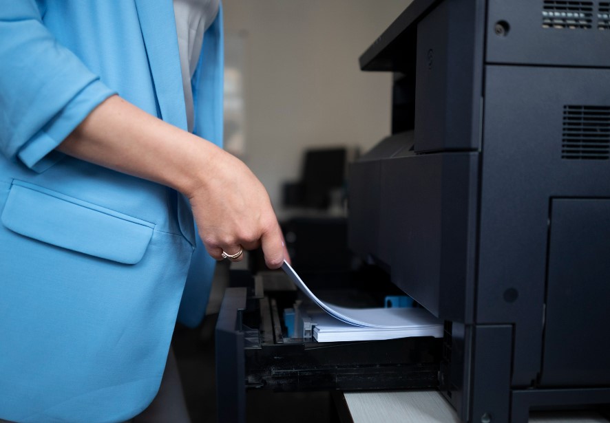 usando la fotocopiadora Ricoh